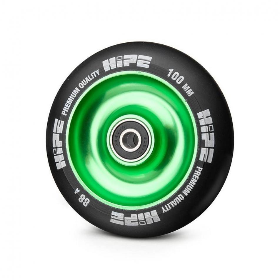 Колесо HIPE Solid  100 mm Зеленый/черный