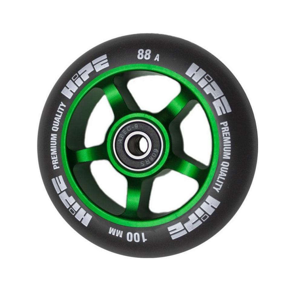 Колесо HIPE 5-Spoke  100 mm Зеленый/черный