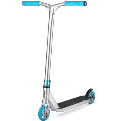 Самокат трюковой HIPExtreme H3, серебро/голубой