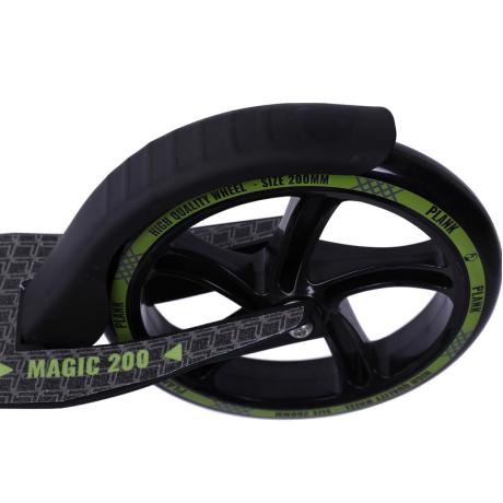 Самокат городской PLANK MAGIC 200 (черно-зеленый)