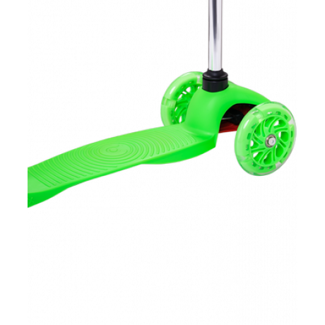 Самокат 3-колесный Zippy 2.0 3D 120/80 мм, зеленый