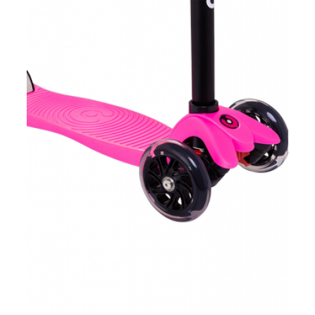 Самокат 3-колесный Snappy 2.0 3D 120/80 мм, розовый