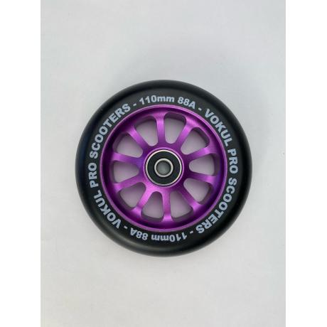 Колесо для трюкового самоката 110 мм VOKUL алюминий фиолетовый